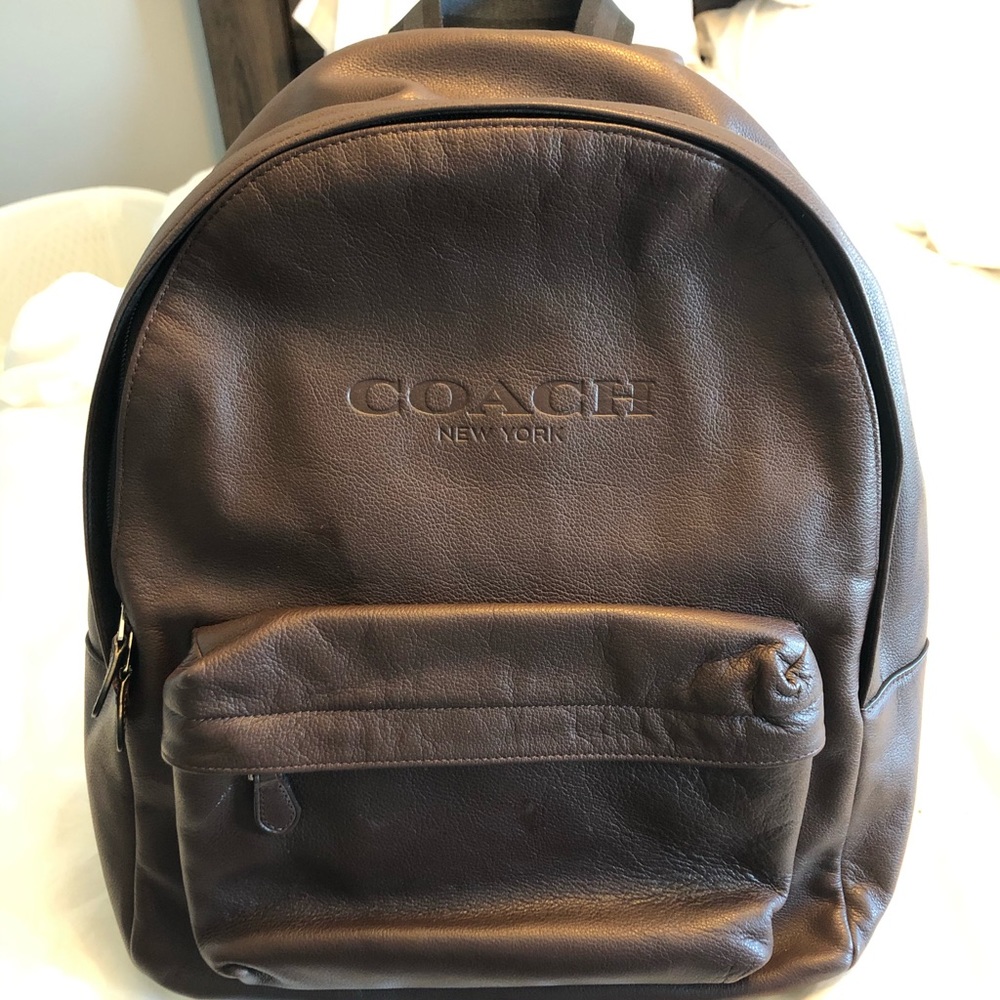 Coach leather backpack
